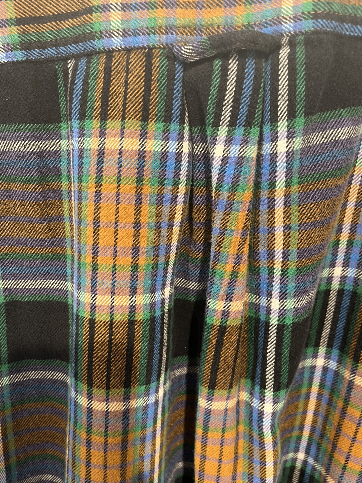 Woolrich Trout Run Flannel Brown Green Plaid  Men&rsquo;s L Cowboy Ranch Workwear