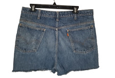 Vtg 80s Levi  s Orange Tab Cutoff Denim Shorts Waist 34 Distressed Boho Festival