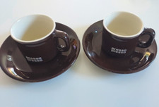 2 Nestle Espressotassen braun Tasse PRESSO PRESSO  dunkelbraun Top Zustand