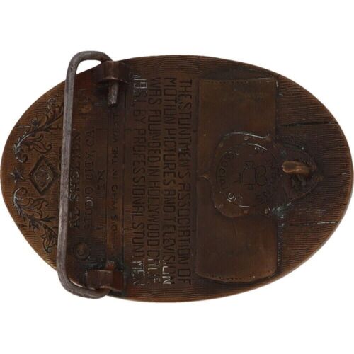 Boucle ceinture vintage cascadeurs hollywoodiens Assn Motion Pictures Sa Al Shelton - Photo 2 sur 6