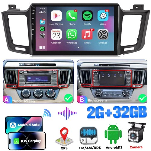 For 2013-2018 Toyota RAV4 10.1" Android 13 Auto GPS Navi Car Radio Player+Camera