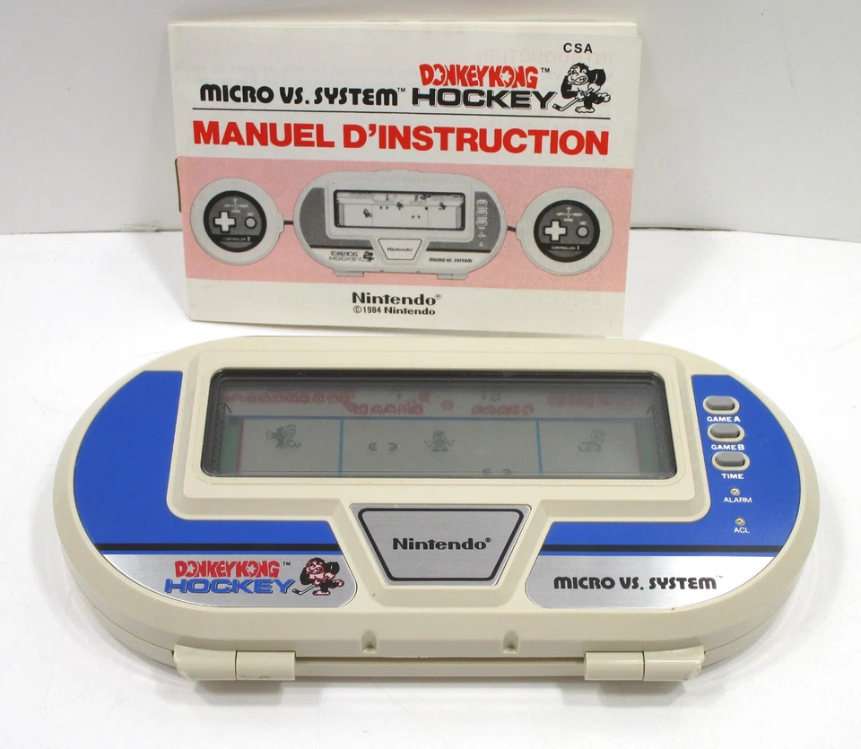 Juego y reloj Nintendo vintage Micro VS. System DonkeyKong Hockey 1984 HK-303 Foto 2 de 4