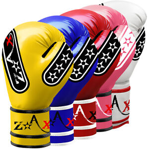 4,6,8 OZ Kids Leather Boxing Gloves Sparring Punchbag Children,Junior