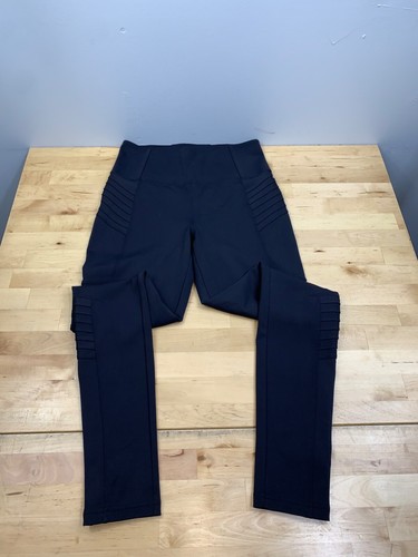 Athleta Delaney Moto Tight Womens S Black Casual Ankle Zipper #8350 - Picture 2 of 8