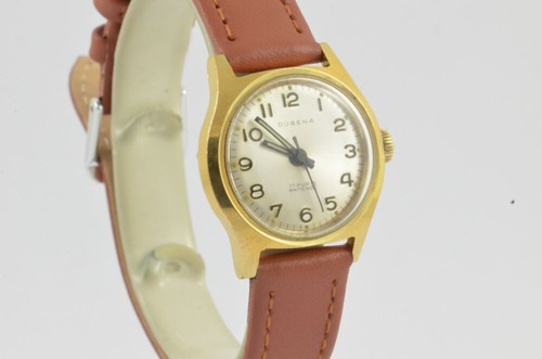 Dugena Reloj de Mujer Cuerda Manual 20MM Vintage Acero Inox Dorado Pulsera - Imagen 2 de 6