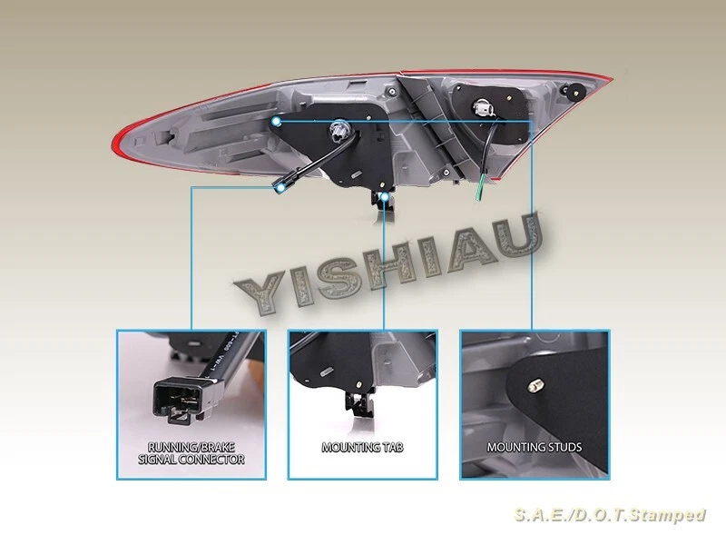 2015 2016 2017 TOYOTA CAMRY SEDAN LANTERNAS TRASEIRAS VERMELHAS FUMAÇA L.E.D 4 PEÇAS - Imagem 2 de 3