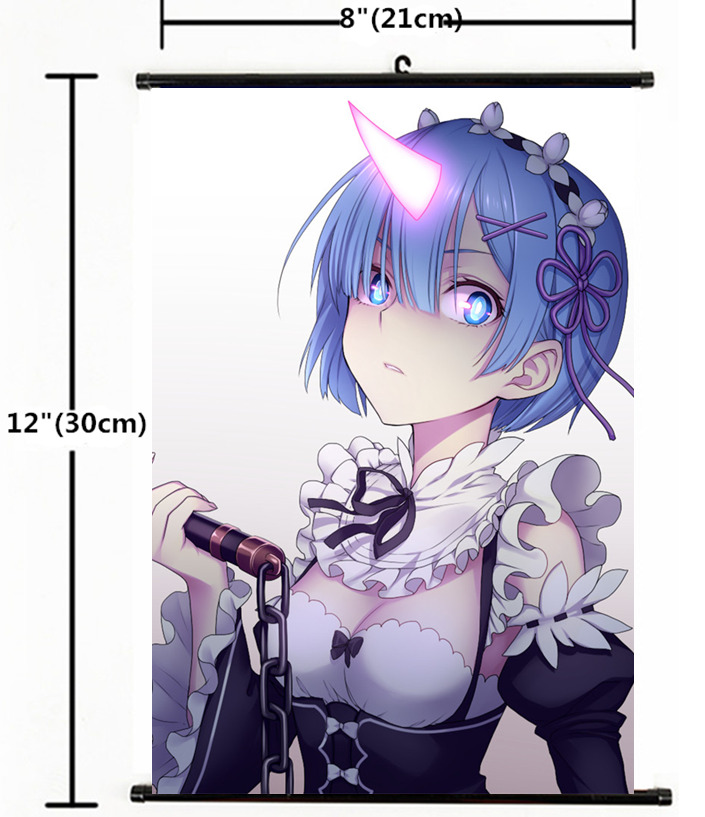 Anime Poster Re:Zero kara Hajimeru Isekai Seikatsu Remu Wall Scroll Art  Picture