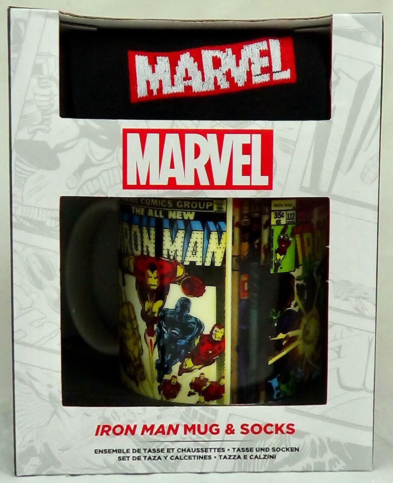 Iron Man Mug & Socks Gift Set Box Marvel Comics Novelty Present Cup Birthday