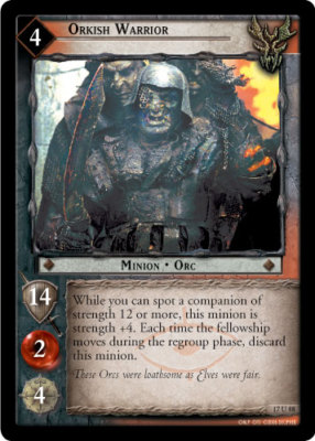 LOTR: Orkish Warrior [Ungraded] The Rise of Saruman Lord of the Rings TCG Deciph