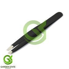 Black Eyebrow Plucking Tweezers Facial Hair Removal Slanted Tips Hair Plucker