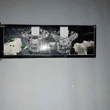 Forever Crystal Votive Candle Holders Set of Two New In Box Gift