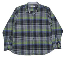 Tommy Bahama Shirt Mens XL Long Sleeve Button Up Pima Cotton Multicolor Plaid