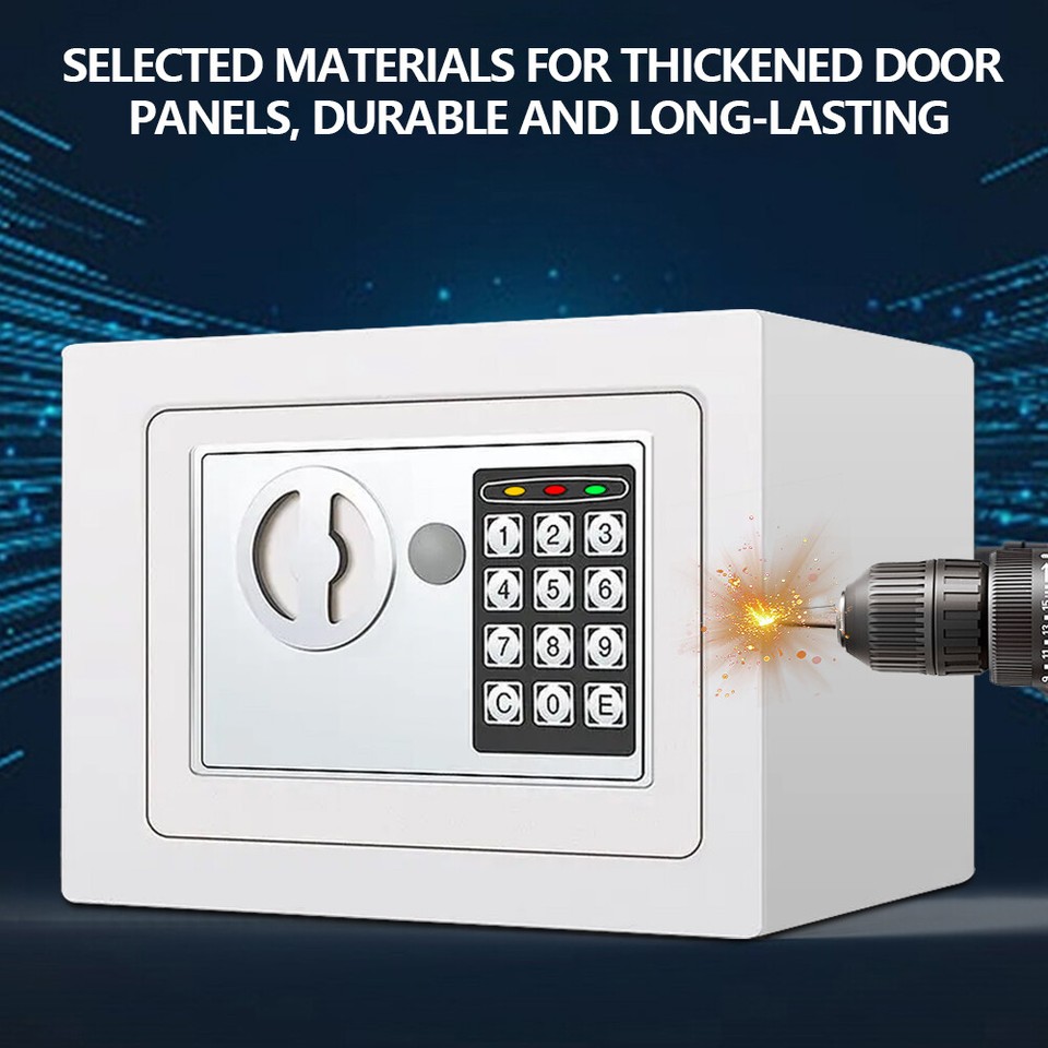Small Safe Box Digital Electronic Security w/Keypad Fire Proof for Home ...