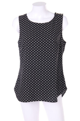 ANN TAYLOR Blouse Top Dots M black-white