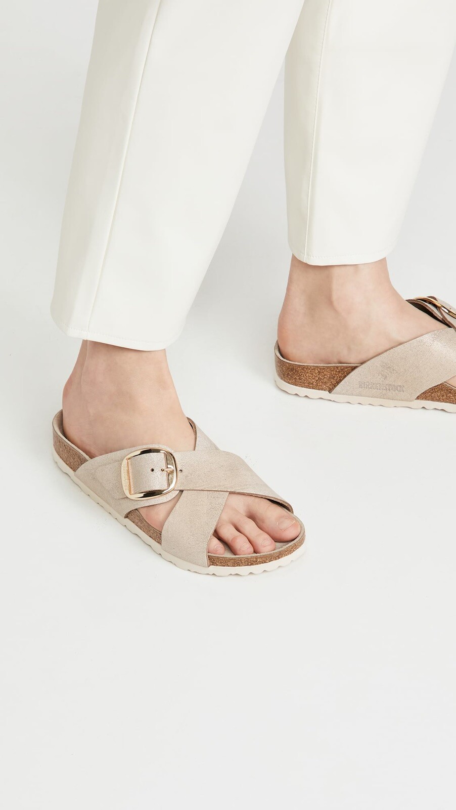 siena big buckle washed metallic rose gold