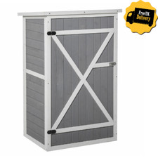 Small Wood Tool Shed Garden Lawn Equipment Storage Lockable Door Latch Cupboard