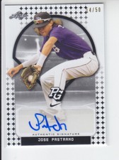 2018 Leaf Perfect Game Jose Pastrano Black Auto /50 Guardians