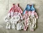 7 Piece Baby Girl Lot of Sz 6-12M - 100% Cotton Spring Summer Fall Carters H&M