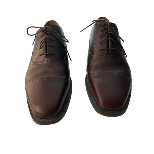 Scarpe eleganti Oxford Rockport punta a cappuccio brogue pelle marrone larghe APM1141E taglia 10,5 - Foto 3 di 10