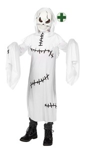 Gespenst Geist Kostum Kinder Ghoul Geister Totenkopf Maske Halloweenkostum Kk Ebay