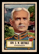 1952 Topps Look 'N See #10 Gen G.W. Goethals EX