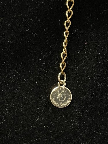 Kinsey Designs Gold Tone Crystal Link’s Necklace & Quartz - Picture 6 of 6