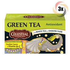 3x Boxes Celestial Seasonings Antioxidant Green Tea | 20 Bags Each | 1.4oz