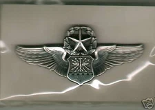 USAF MASTER NAVIGATOR/OBSERVER MINIATURE WINGS NIP 1984 OR 1983