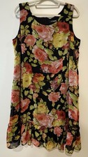 Lane Bryant Floral Lightweight Sleeveless Ruffle Hem Shift Dress Size 20