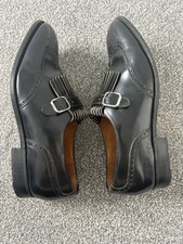 Church’s “Stafford” Black Leather Brogue Shoes UK10F Made In England Bookbinder