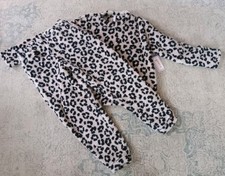 Joyspun Women's Pajama Set Size Small Super Warm  Soft Leopard Print Fleece NWT