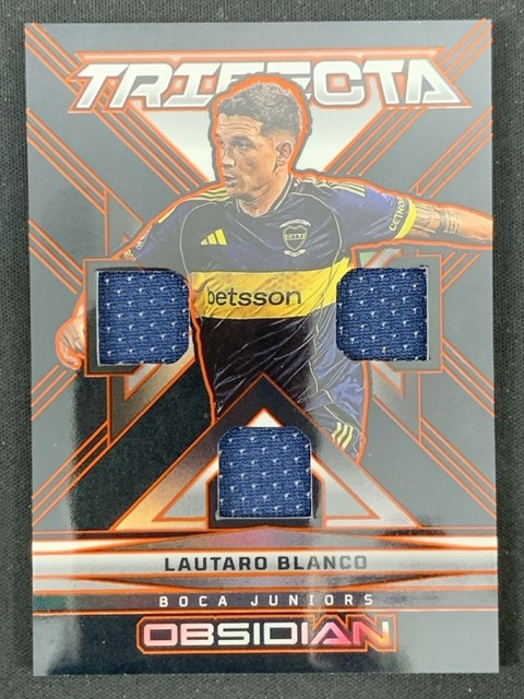 Lautaro Blanco 2025-26 Obsidian Trifecta Material Electric Etch Orange /175