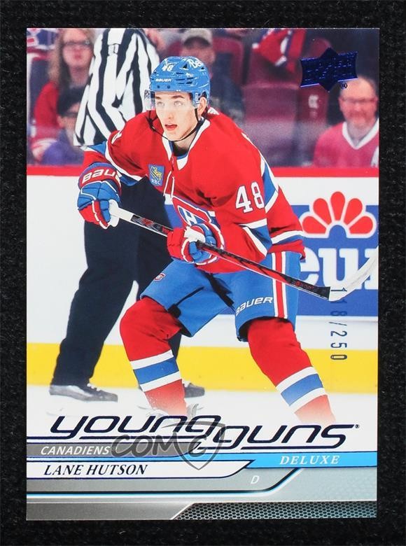 2024-25 Upper Deck Series 1 Young Guns Deluxe 118/250 Lane Hutson #229 Rookie RC