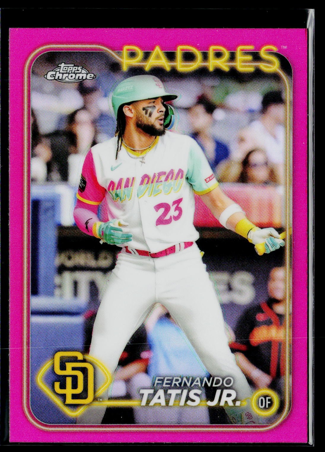 Fernando Tatis Jr. 2024 Topps Chrome #263 Pink Refractors San Diego Padres