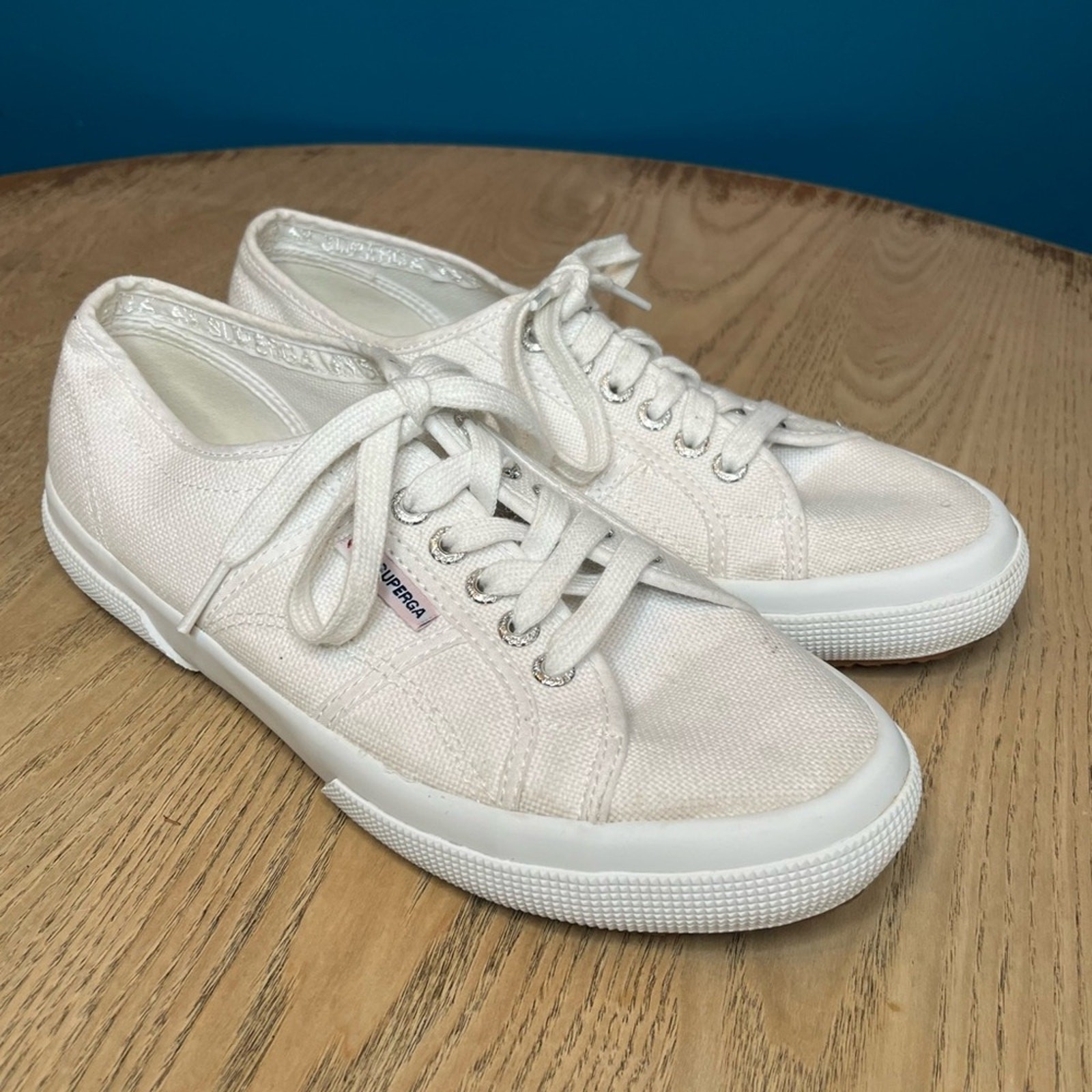 Superga 2750 Cotu Classic Sneakers White Canvas Women’s Size 39.5/8.5