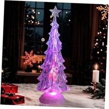 Christmas Tree with Light,13.8 inches Acrylic Christmas Tree Multicolor