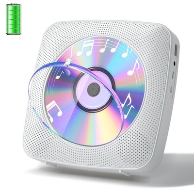 CD Player Portable with Bluetooth Wall Mountable, CD Music Battery Operated P...