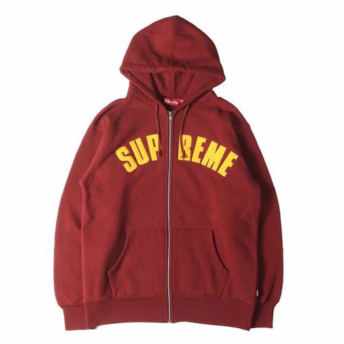 Sweat à capuche Supreme Taille : XL 00s Arch Logo Zip Sweat Bordeaux Tops Occasion BEEG 0