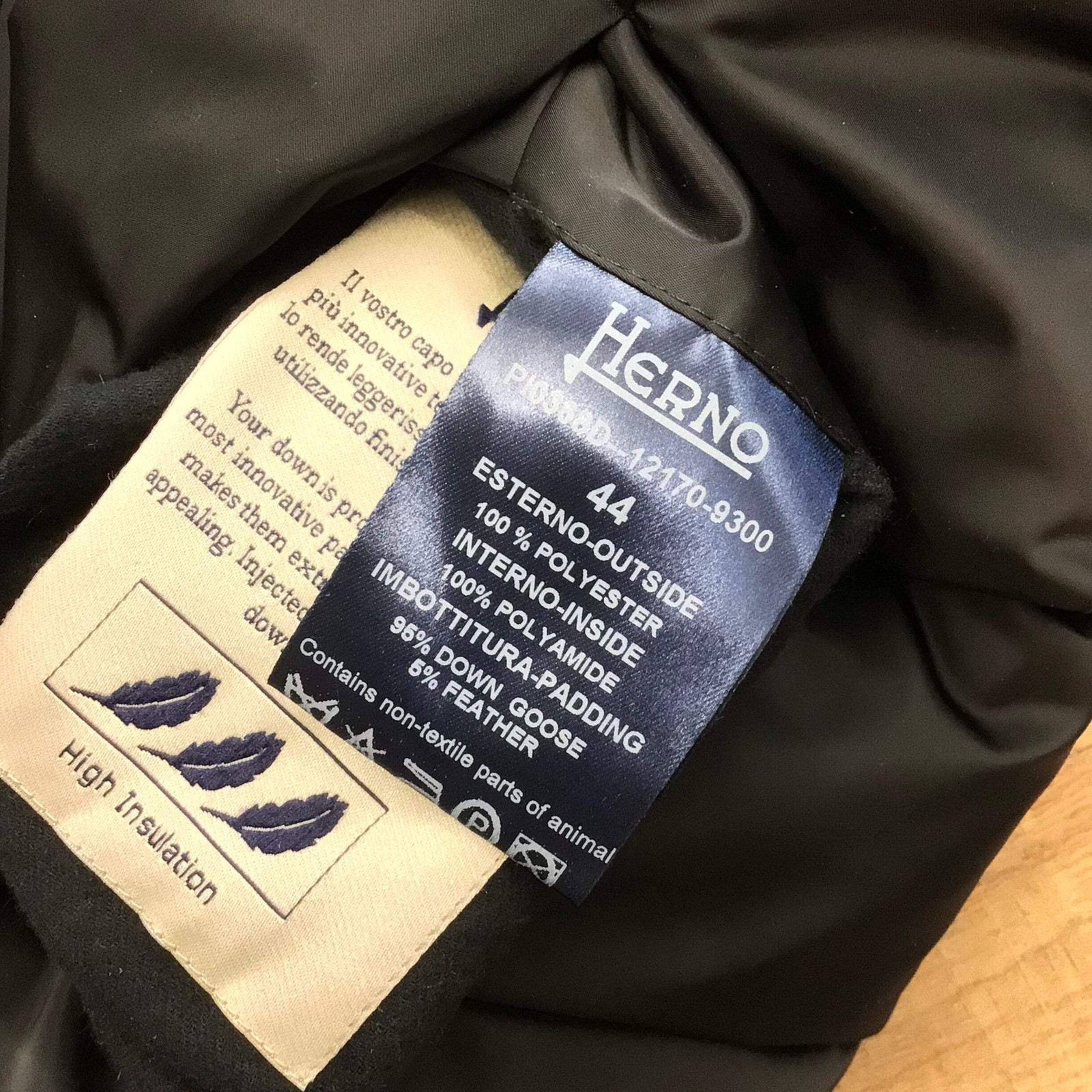 Herno Black Multi Reversible Down Jacket Size 44 … - image 9