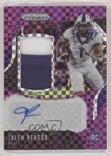 2020 Panini Chronicles Draft Picks Purple Prizm 7/20 Jalen Reagor Patch Auto 1u3