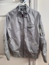 Members Only Iconic Racer Silver Gray Satin Bomber Jacket Kids Size 7