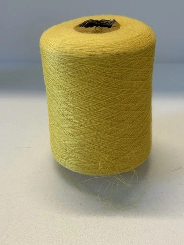 Spool Cone 2/120 COBWEB SUPER Baby Alpaca Silk Yarn 1lb 2oz 514gr 6008 Yellow A - product listing photo