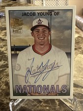 Jacob Young 2025 Topps Archives 1967 Fan Favorites Auto #67FFA-JY Nationals
