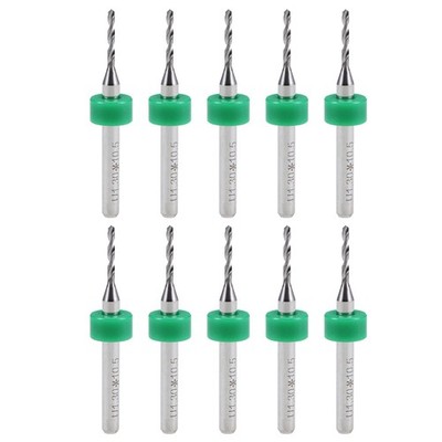 10pcs 1.3mm Tungsten Carbide CNC Engraving Print Circuit Board PCB Drill Bits