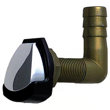 Chrome Gas Tank Vent Swivel Elbow 5/8in Hose Marine Boat Fuel Vent Black Guard