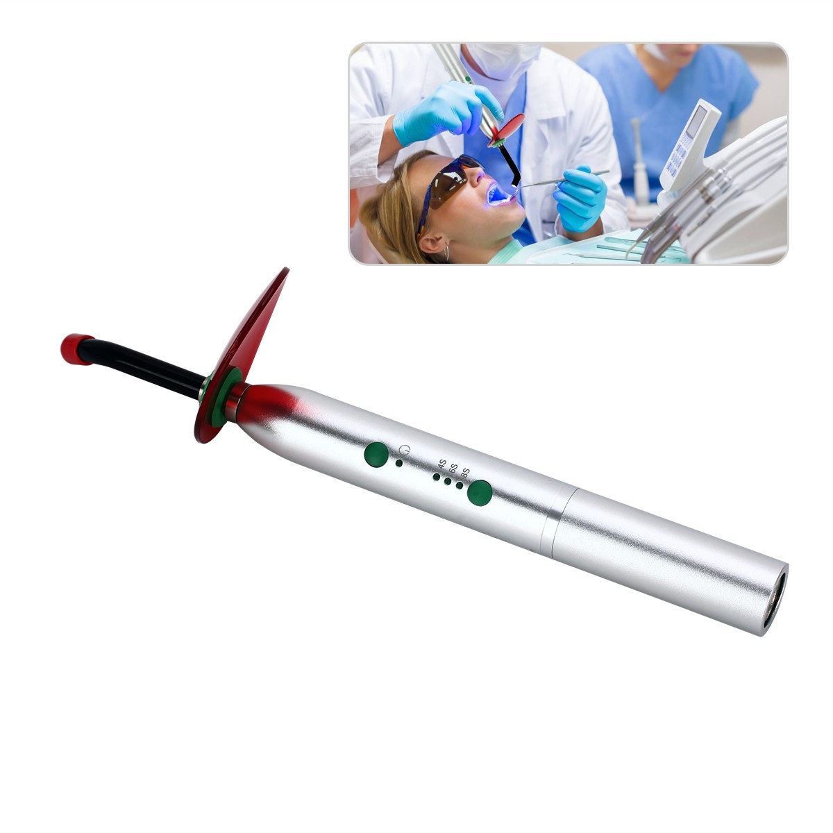 1-10 Dental LED Curing Light Lamp 2000mw High Power Blue Light