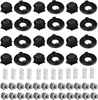 12 Sets Spool Cover Cap Spring Eyelet Sleeve for Stihl String Trimmer Head Cover