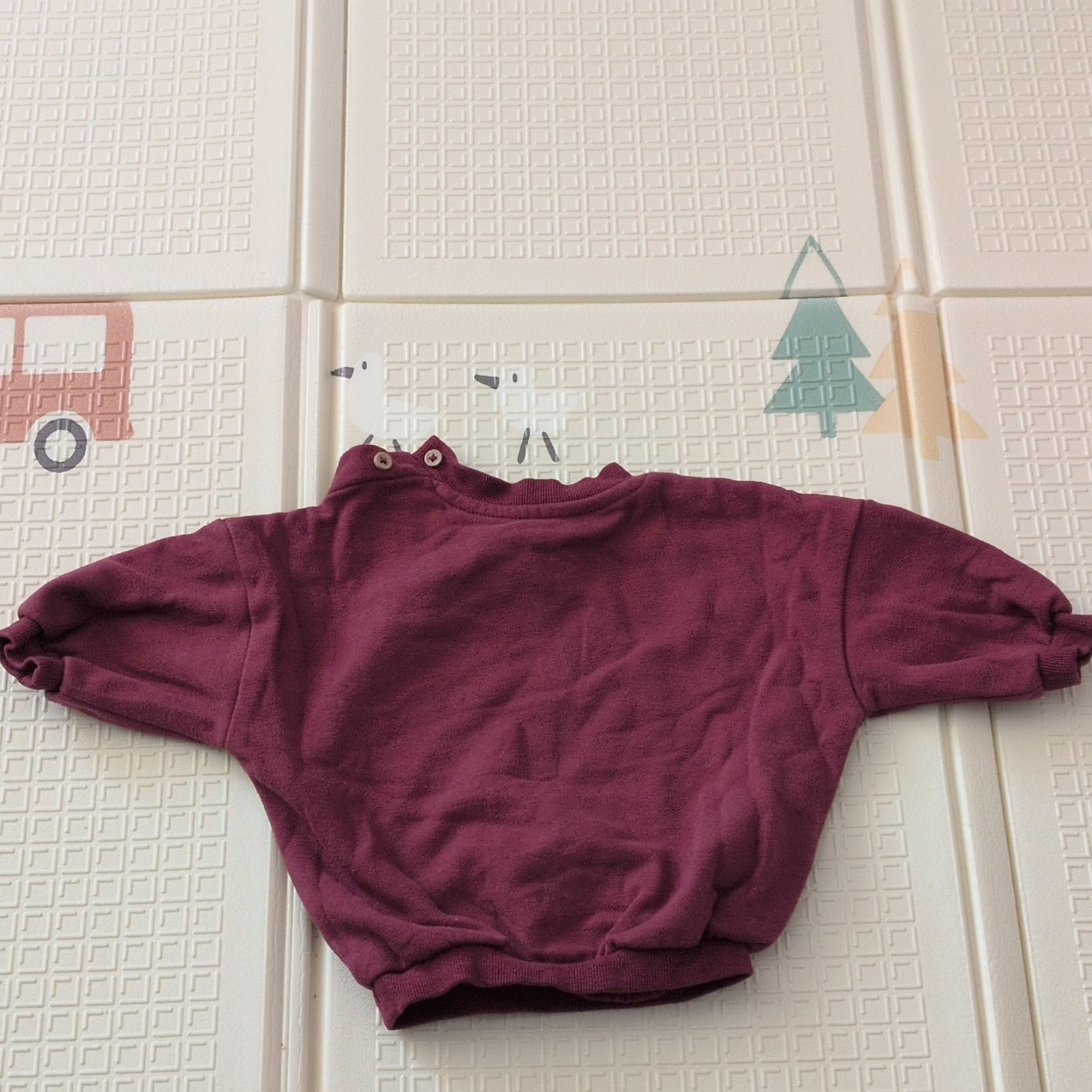 George Burgundy Little Bro Graphic Fleece Pullover Jumper 3-6 Months image 2