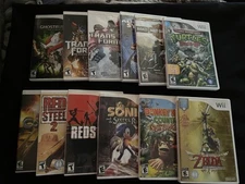 Donkey Kong, Zelda, Sonic, Red Steel & More Wii Case & Manuals Lot Of 10 No Game