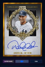 Topps Bunt DIGITAL 2022 Derek Jeter Sig Gilded Collection Yankees